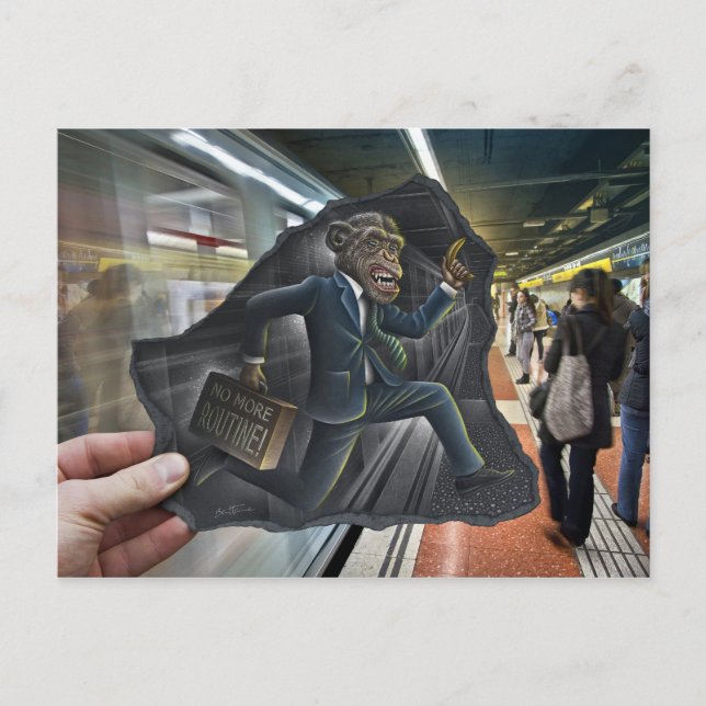 Penna Vs-kamera - inga fler rutiner Vykort (Framsida)