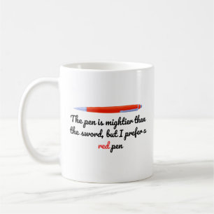 Pennan är mindre än den berömda engelska läraren S Kaffemugg
