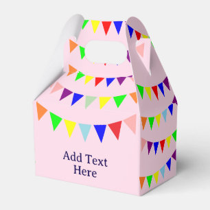 Pennant Banner Patter Party Decor Rosa Presentaskar