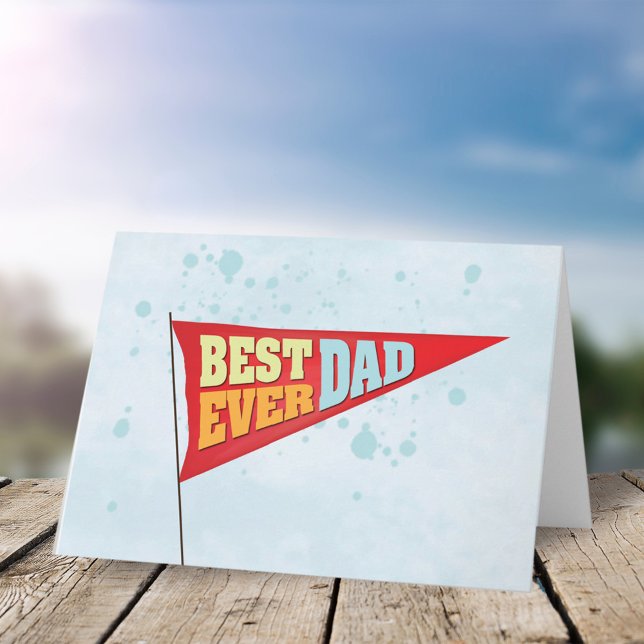 Pennant Fars dag Best Aldrig Pappa Kort (Skapare uppladdad)