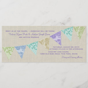 Pennants vintage Snöre Inbjudningar