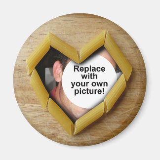 Penne Heart Photo Template Magnet
