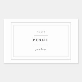 Penne Pasta Label Stickers Rektangulärt Klistermärke