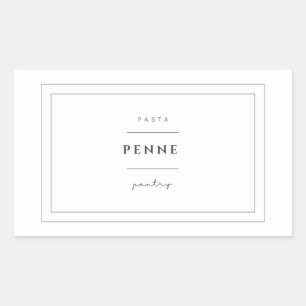 Penne Pasta Label Stickers Rektangulärt Klistermärke