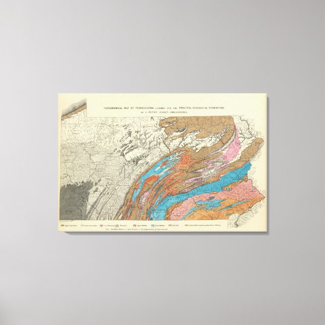 Penngeologiska formationer canvastryck (Framsida)