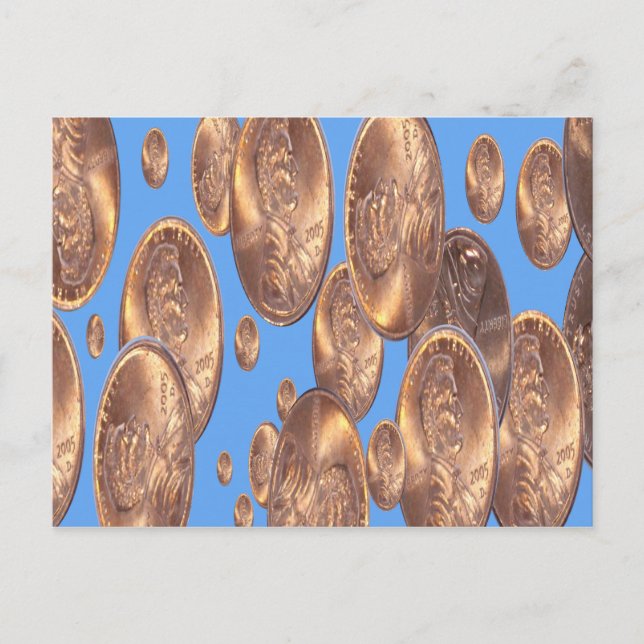 Pennier från himlen vykort (Framsida)