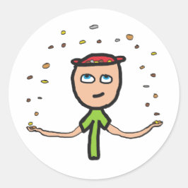 Pennies från himlen runt klistermärke