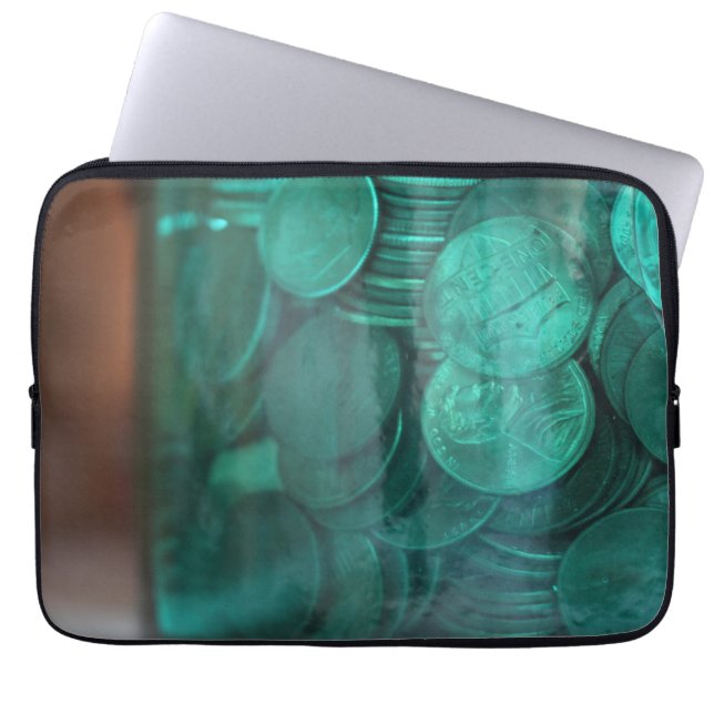 Pennies Laptop Sleeve (Framsidan)