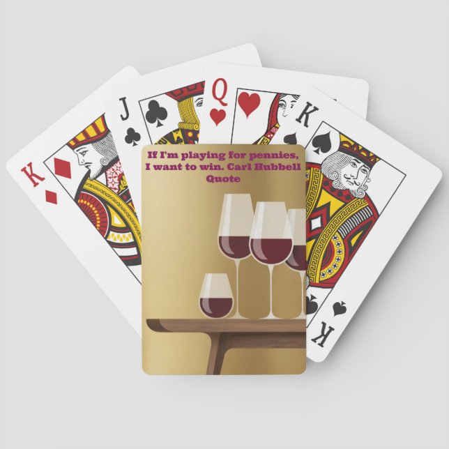 Pennies Winning Quote Card Deck Casinokort (Baksidan)
