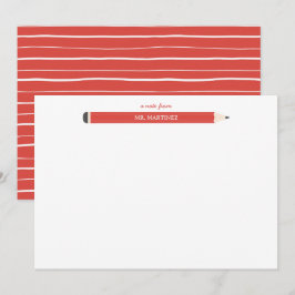 Pennillustration skol lärare pappersvaror anteckningskort