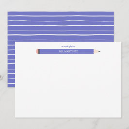 Pennillustration skolpresentbrevpapper  anteckningskort