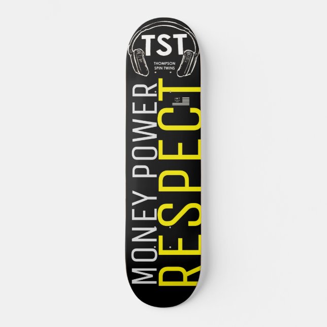 PENNINGAR MAKT RESPEKT Skateboard (Framsida)
