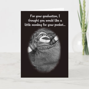 Penninginnehavarkort för Studenten Sock monkey Kort