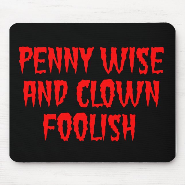Penningsvis och clownaktigt dumdristig musmatta (Framsidan)