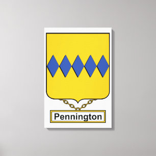Pennington familjvapensköld canvastryck