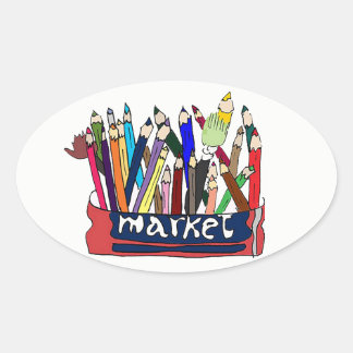 pennklistermärken ovalt klistermärke