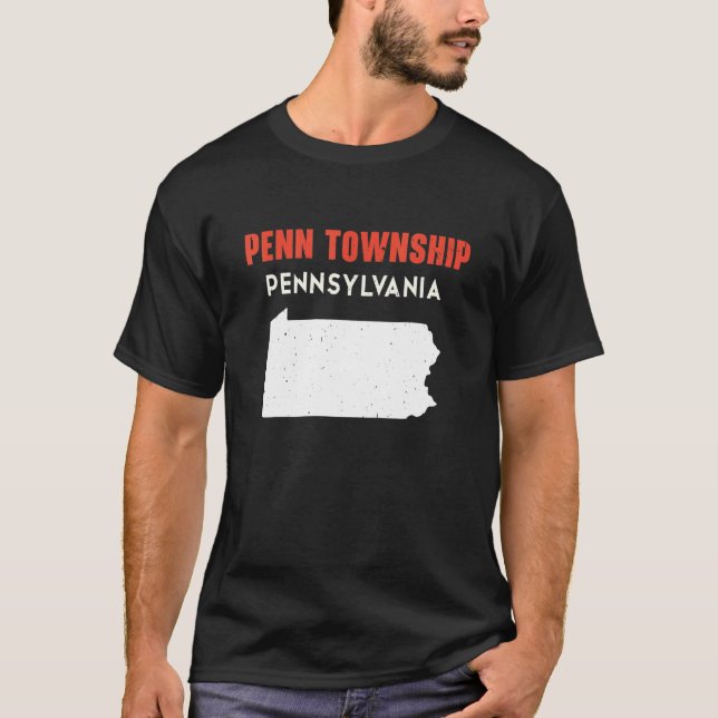 Pennkommun Pennsylvania USA State America Trave T Shirt (Framsida)