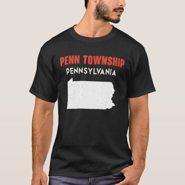 Pennkommun Pennsylvania USA State America Trave T Shirt (Framsida)
