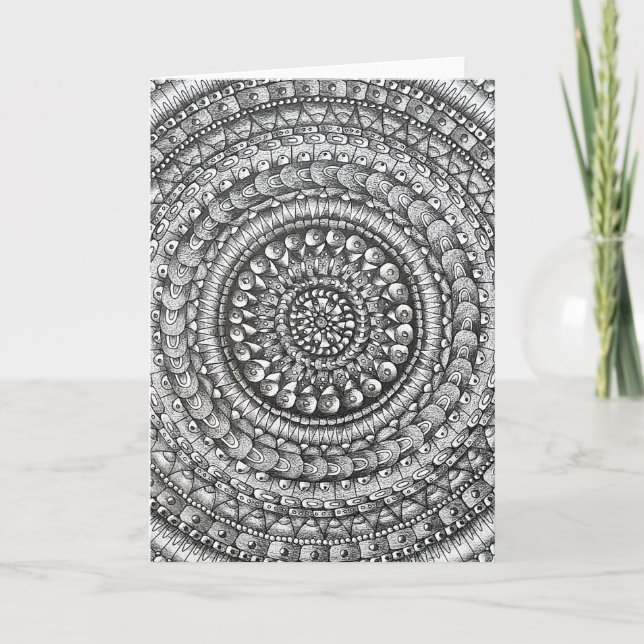 Pennoriginal Konst Mandala Design Välkomstkort Kort (Framsida)