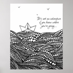Pennritad Papper båt Motiveringsklassrum Poster