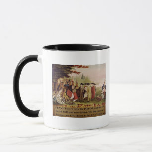 Penns fördrag med indierna i 1682, c.1840 mugg
