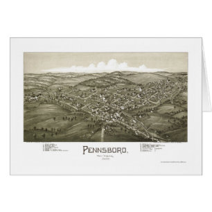 Pennsboro panorama- karta för WV - 1899 Hälsningskort