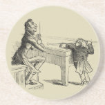 Pennskiss av två Manar som spelar Bassäng Underlägg Sandsten<br><div class="desc">En förvånansvärt detaljerad pennskiss av två manar som spelar bassäng tillsammans. Den högre gentlemannen sitter med ett förvirrat utseende på sin ansikte, eftersom en högt utmanad vän står på toppen av sina tår för att ta en ledtråd. Lustigt och elegant, det här skulle göra ett underbart tillägg till ditt hem!...</div>