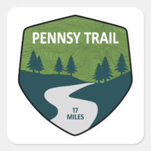Pennsy Trail Indianapolis Fyrkantigt Klistermärke