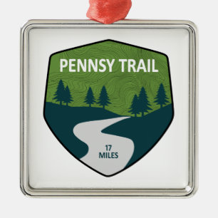 Pennsy Trail Indianapolis Julgransprydnad Metall