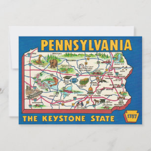 Pennsylvania 11x14 Pussel Tack Kort