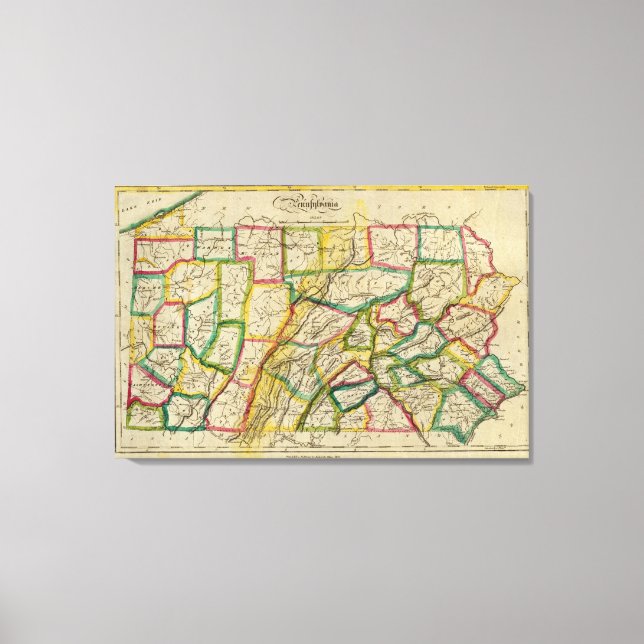 Pennsylvania 1818 Edition Canvastryck (Framsida)