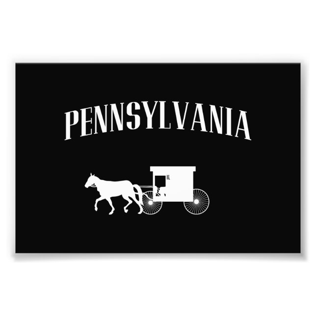 Pennsylvania Amish Carriage Fototryck (Framsidan)
