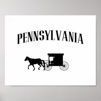 Pennsylvania Amish Carriage Poster
