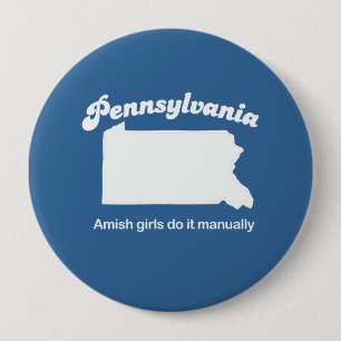 Pennsylvania - Amish flickor gör den manuellt Knapp