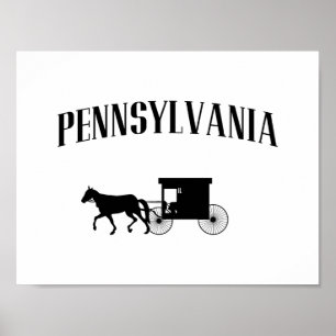 Pennsylvania Amish vagn Poster