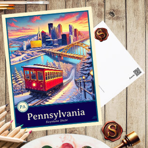 Pennsylvania Anime Stil Cel Shaded-vykort Vykort