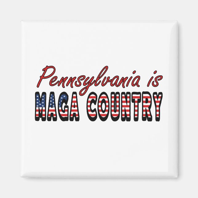 Pennsylvania är MAGA Land Trump-Truckerkepsen Magnet (Framsidan)