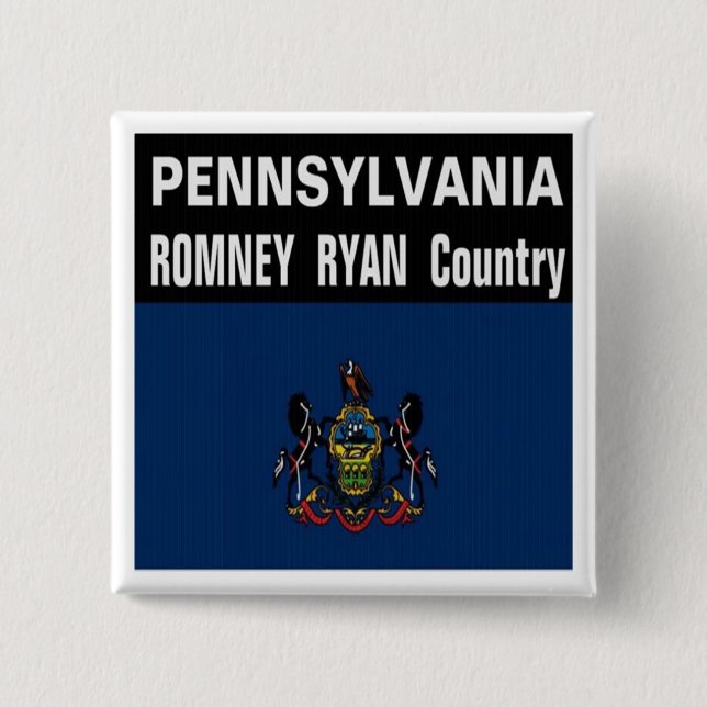 PENNSYLVANIA är Romney Ryan som land knäppas Knapp (Framsida)