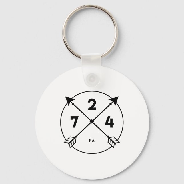 Pennsylvania Area Code 724 State Pride Souvenir Gi Nyckelring (Framsida)
