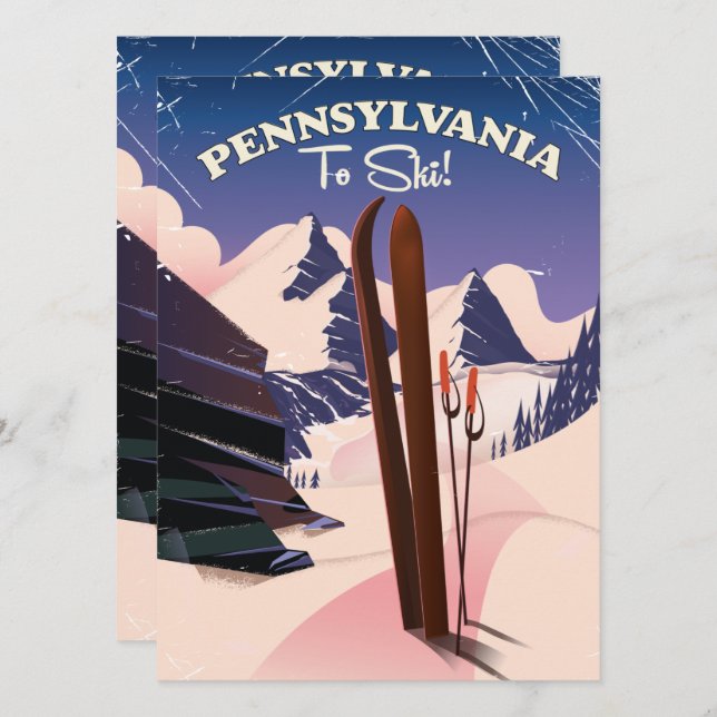 Pennsylvania att åka skidor (Fram/baksida)