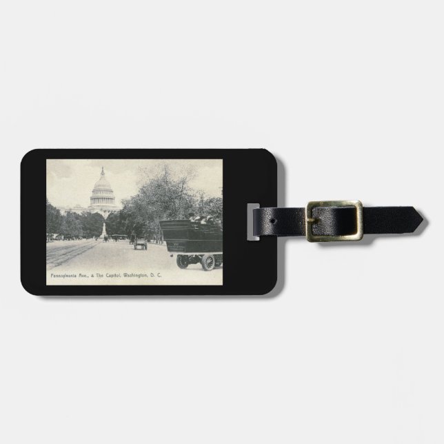 Pennsylvania Ave, Capital, Washington Luggage Tag Bagagebricka (Horisontell Framsida)