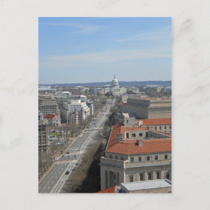 Pennsylvania Ave Huvudstad Byggande Washington DC Vykort