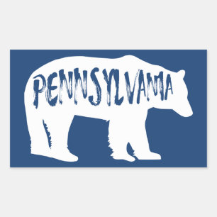 Pennsylvania Bear Rektangulärt Klistermärke