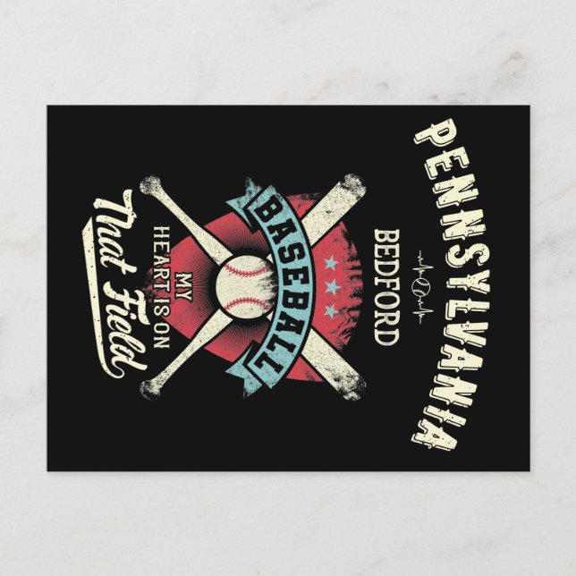 Pennsylvania Bedford Baseball Vykort (Framsida)