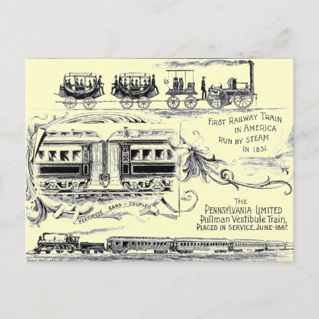 Pennsylvania Begränsad 1887 vykort (Framsida)