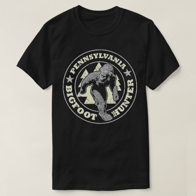 Pennsylvania Bigfoot Hunter anser att statskPride T Shirt (Design framsida)