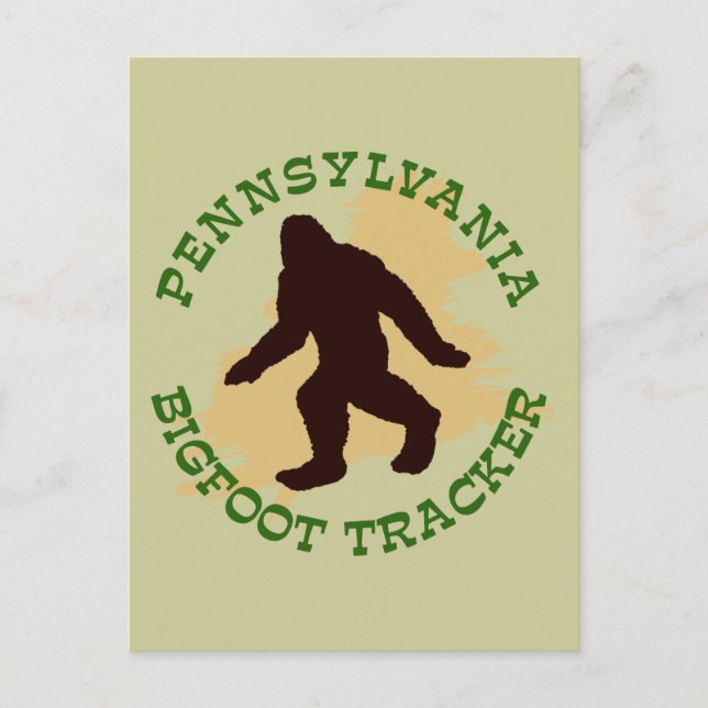 Pennsylvania Bigfoot Tracker Vykort (Framsida)