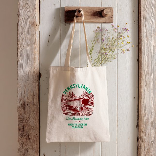 Pennsylvania Bröllop Welcome Bag, Staten Kärlek Tygkasse (Skapare uppladdad)