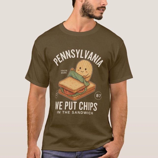 Pennsylvania chips t shirt (Framsida)