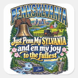 Pennsylvania-dekal Fyrkantigt Klistermärke